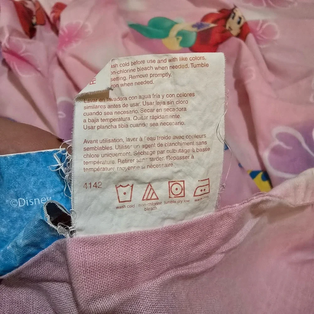 Vintage 2 Full‎ Sets Disney The Little Mermaid Ariel Twin fitted flat pillowcase